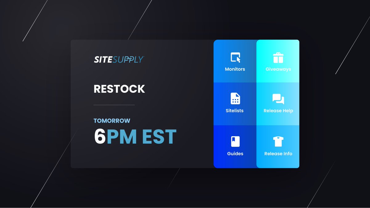 TheSiteSupply's tweet image. The SiteSupply Discord will be having its final restock before closing off our group tomorrow at 6PM ET. 

We will tweet a link to purchase but in the meantime feel free to read our thread below to learn more about our group ⤵️

RT this tweet to win LIFETIME access ♻️