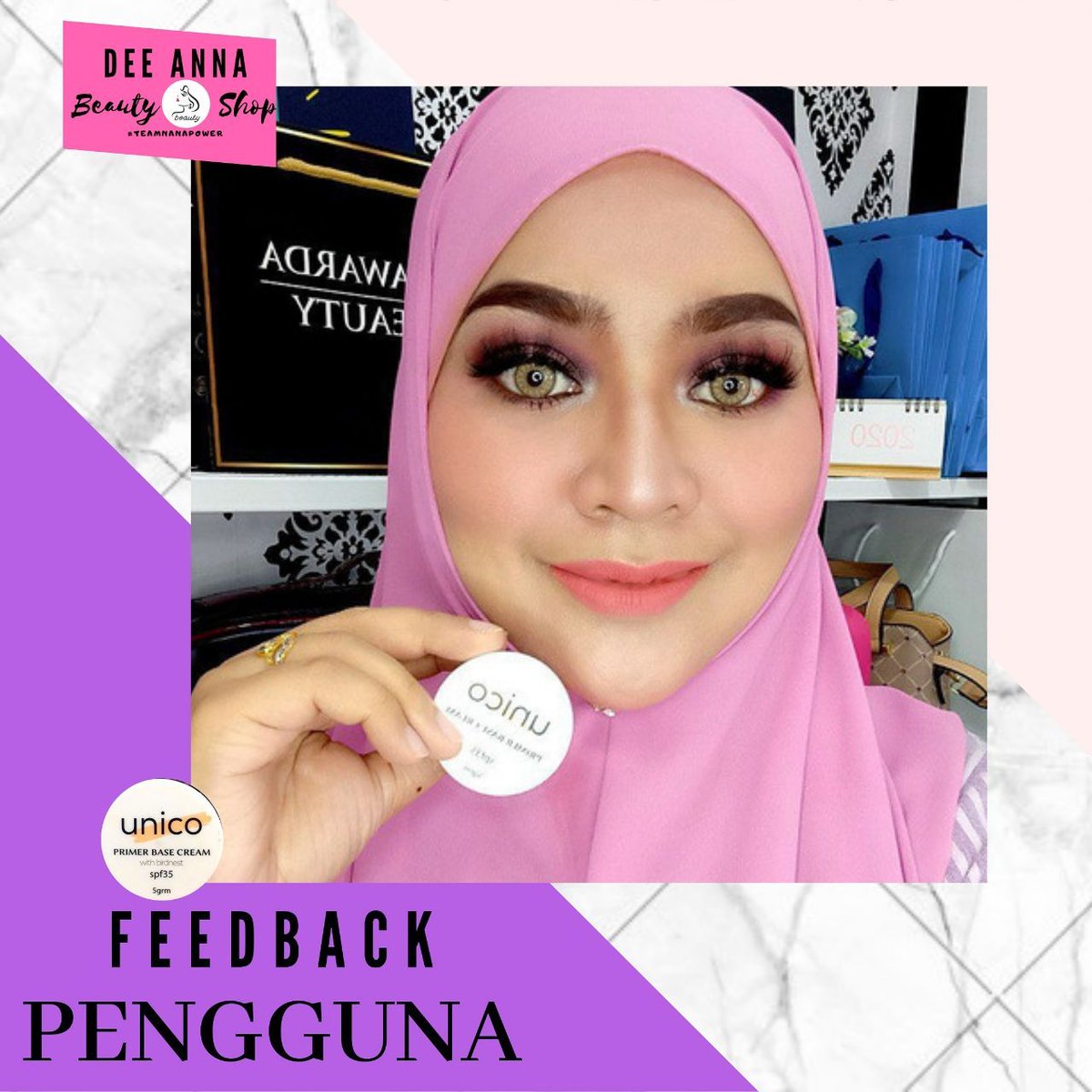 AzmiraAzmi's tweet photo. Hari hari dapat feedback fresh dari customer 😍😍😍

Loff gila! #Unicoprimer Seketui Rm 18 je. Memang mampu milik! ❤

Jom grab sekarang!

https://t.co/eL98hXMDlM https://t.co/F2c7mji1QC