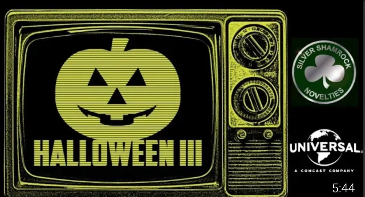 barejunk's tweet photo. ....from VHS, like an 80's horror film should be... none of this digital jazz.
Halloween III: Season of the Witch. Universal Studios.
Every single Silver Shamrock... whether it be audio or video. Masterfully cut by filmmaker jason heath. #HappyHalloween
https://t.co/EYfDP3L3Sl https://t.co/9hFWhpos86
