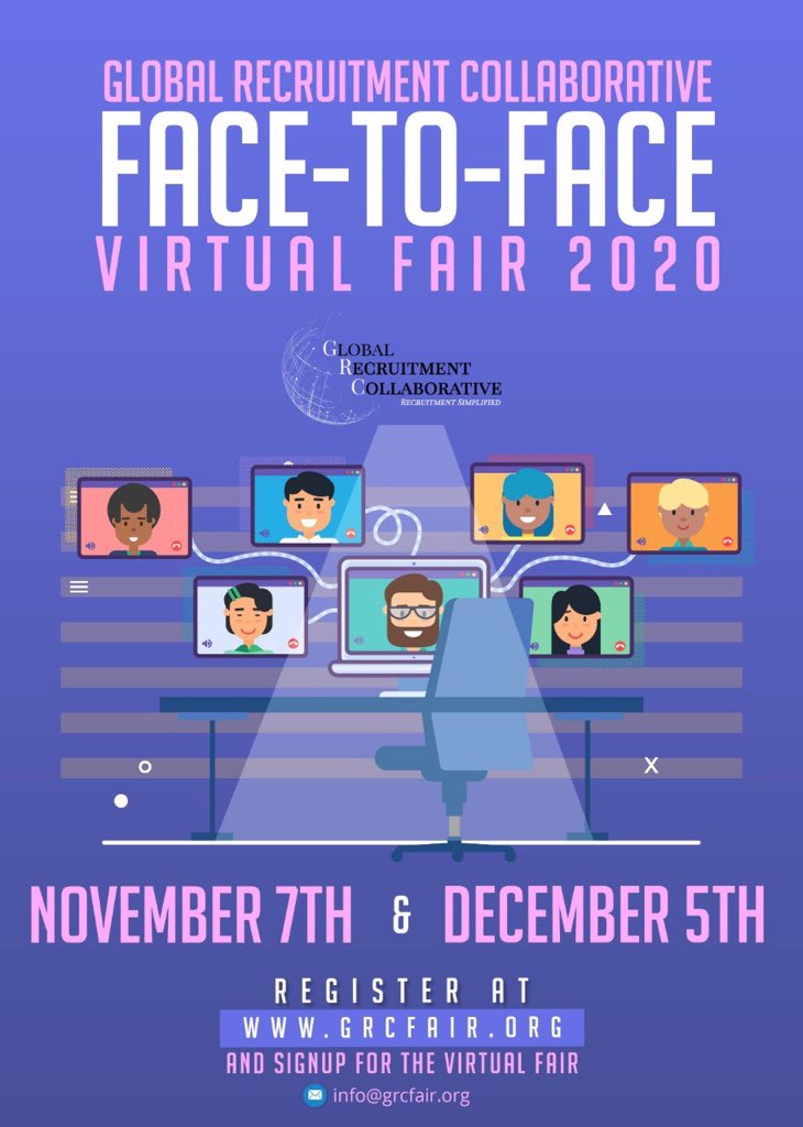 c_alan_johnson's tweet image. Just six more days to this year’s first @GrcFair. It the earliest, largest, and best-run virtual fair of the recruiting season! The registrations, as of today, are: 66 Schools and 779 Candidates.