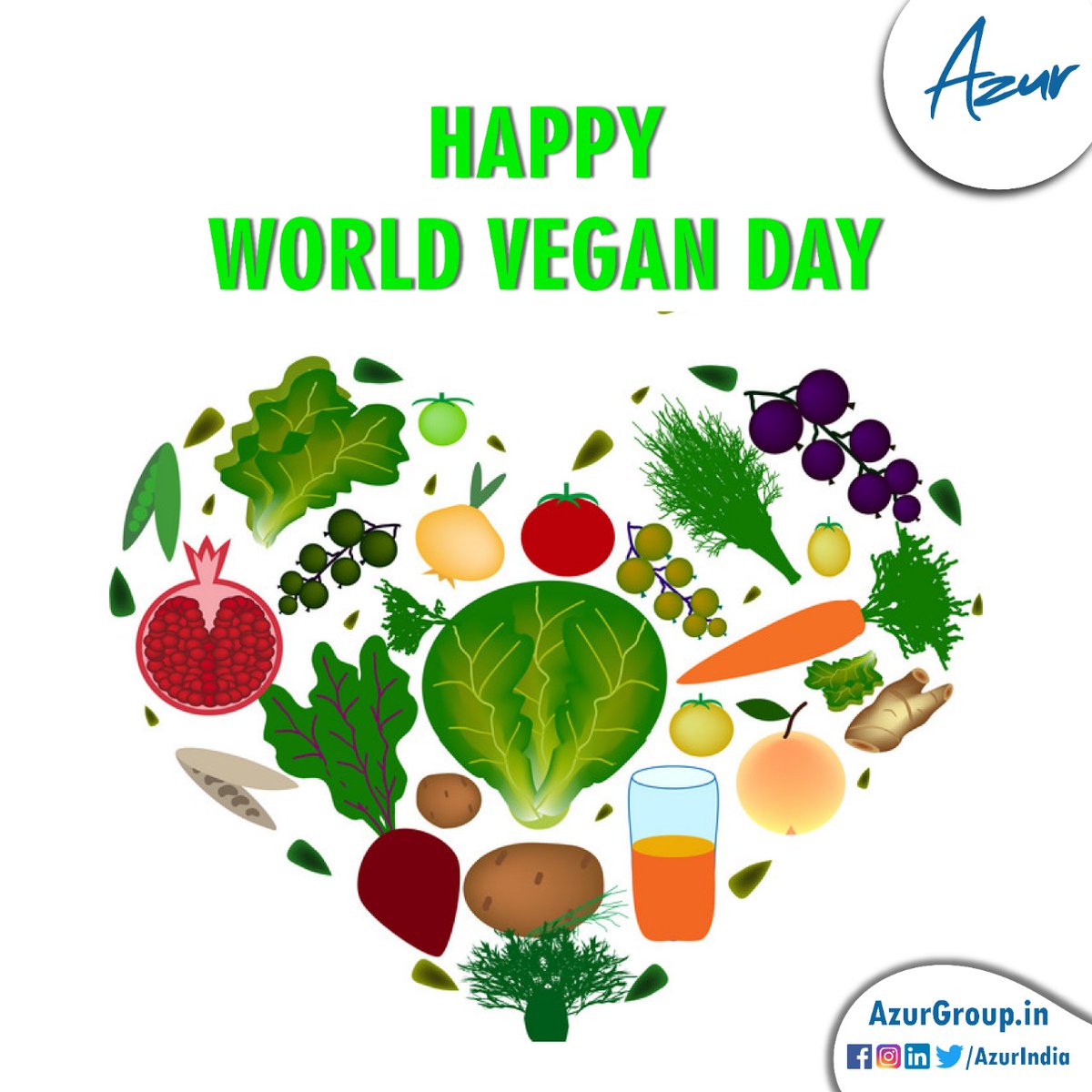 AzurIndia's tweet photo. Let's be #kind to the #animals, rather being the reason of their sufferings. Let's be #Vegan! #worldveganday https://t.co/4anp6G48rA
