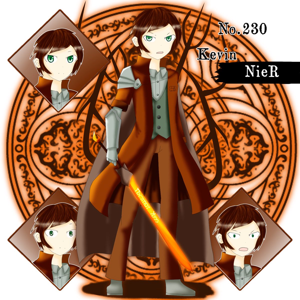 フェイン Fの一日一創作 やっぱやめだ ここでお前を倒す ケヴィン ニーア いじめられっ子だったが故に虐め た連中を強く憎んでいる 普段はあの連中と同じになりたくないと優しい性格だが 別に敵に対し慈悲がある訳では無い