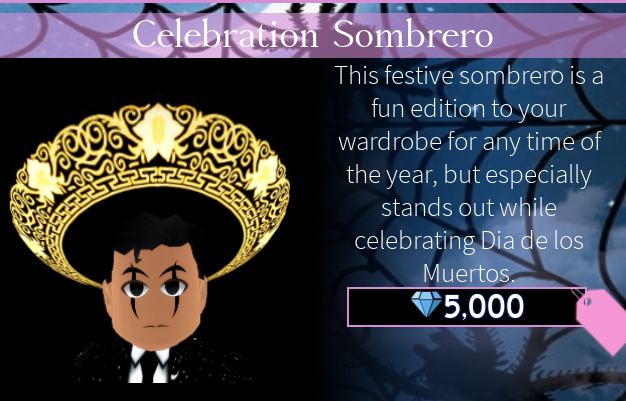 royale_high's tweet photo. 👑REMODELED ACCESSORY👑

The 'Celebration Sombrero' for the Day of the Dead collection has been reworked by the wonderful @jamjamjoo!

Before and after pictures below. 😊

#rhupdate #rhteaspill #royalehigh https://t.co/aBPgxaIkCJ