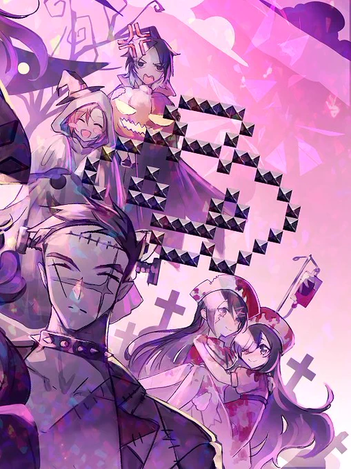 ハロウィン絵潰れてあんまみえなくなったとこのアップ 