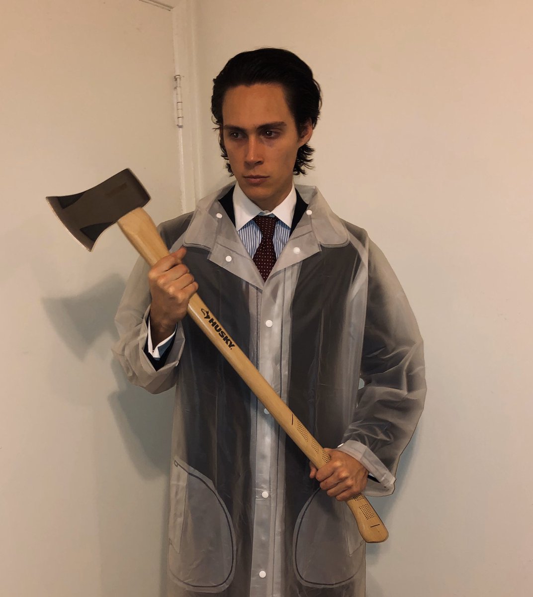 Weathersband's tweet photo. Happy Halloween posers. This is what we are wearing for the livestream fyi. #americanpsycho #hanniballecter #billystrangerthings #billybutcher (Olsens is from a dress rehearsal) https://t.co/G0bKTIVgTE