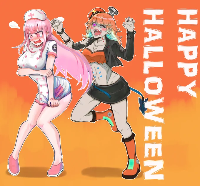 I think for a long time what should Kiara to cosplay,
who can revive and have something can change the chef hat, the answer is Frankenstein!
Happy Halloween!
#TAKAMORI  #artofashes #callillust 