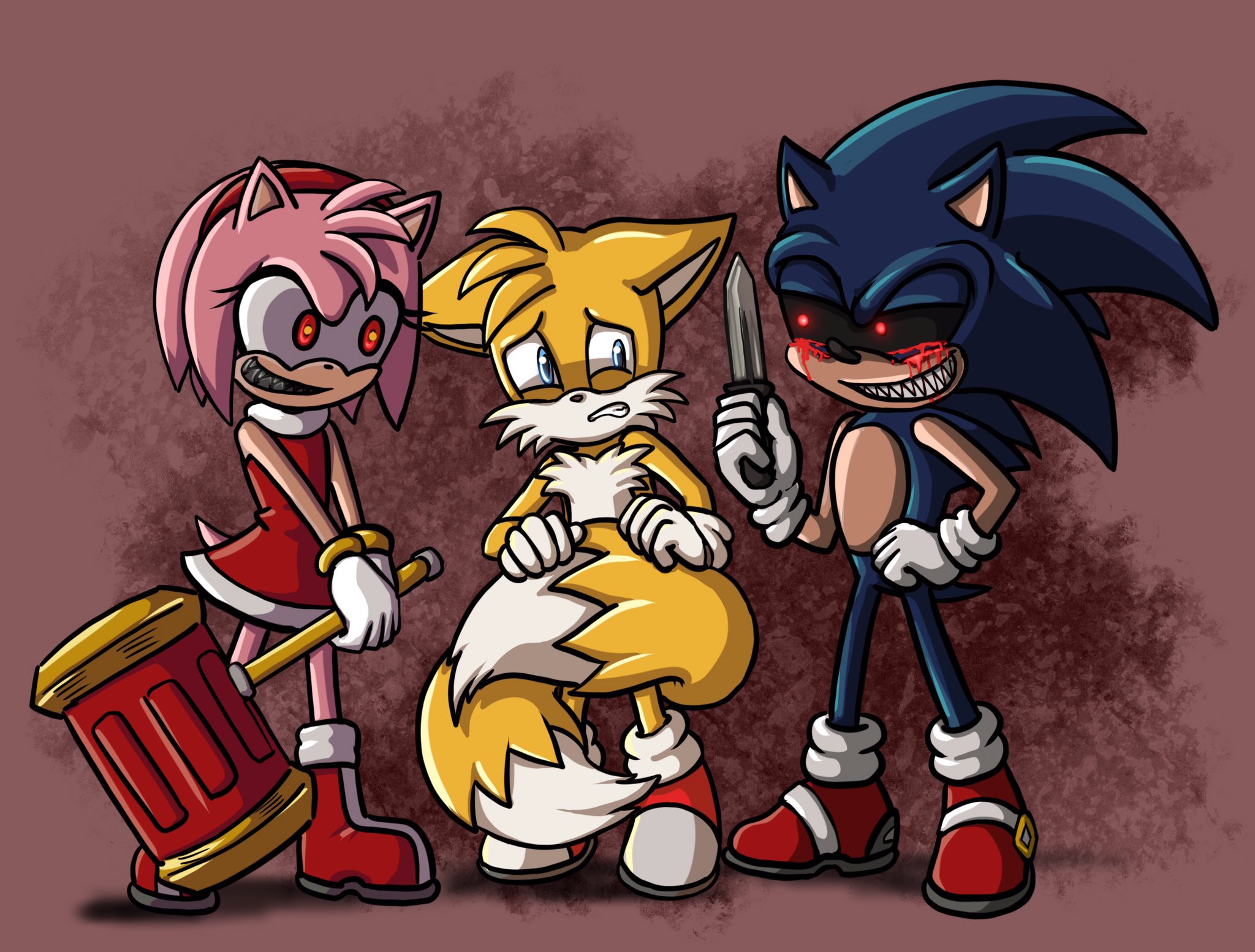 Tails & Sonic Pals 🔧 on X: Sonic . EXE and Possessed Amy pay Tails a  visit .  FT @GottaGoFastYT Art by @Domestic_Maid  & @CuteyTCat  / X