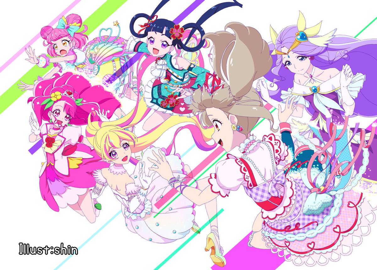 東谷ゆ き お知らせっ プリキュア アイカツ プリティー オールスターズカレンダー21より 表紙イラスト を公開 カレンダー表紙といえばもうお馴染み イラストはshin様 Shin Mk2sr より頂きました 今年を彩るメンバーがステージに向けて