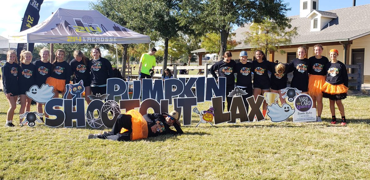 Here are your Pumpkin Shootout Champions! 3 games...3 wins. Even got Coach Roy to wear a tutu. These girls have a bright future! Thanks for a great tournament @lonestargirlslax #RWGirlsLax