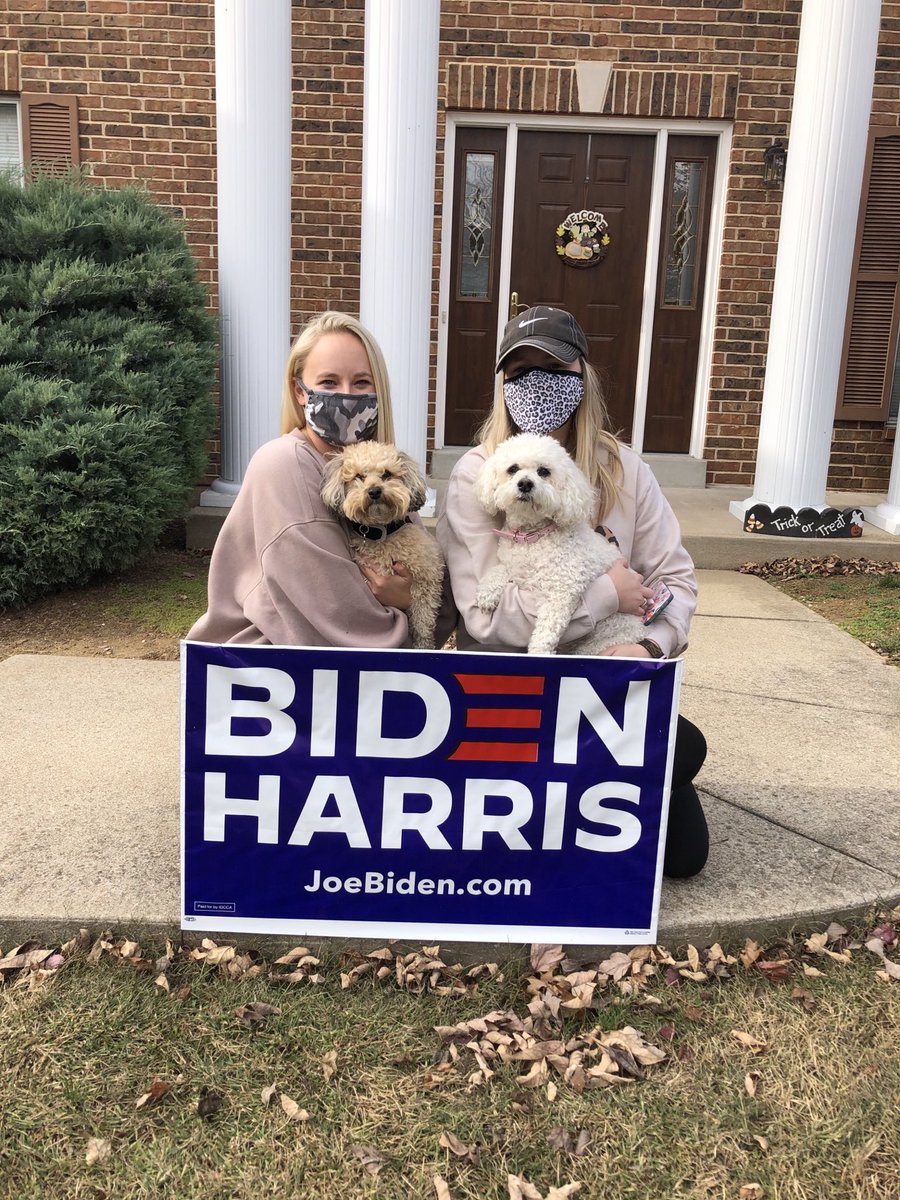 alexak327's tweet photo. #dogsforbiden So proud of my girls for supporting Biden! https://t.co/ZdPvsXBqGx