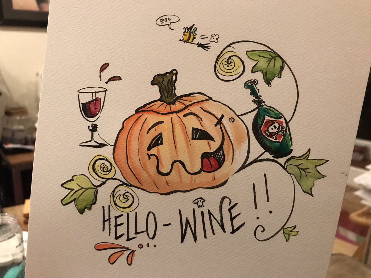 gingertotty's tweet photo. Halloween, Hello Wine... coincidence? Cheers #Halloween2020 #2ndLockdown #hellowine https://t.co/9N1CFqCkwd
