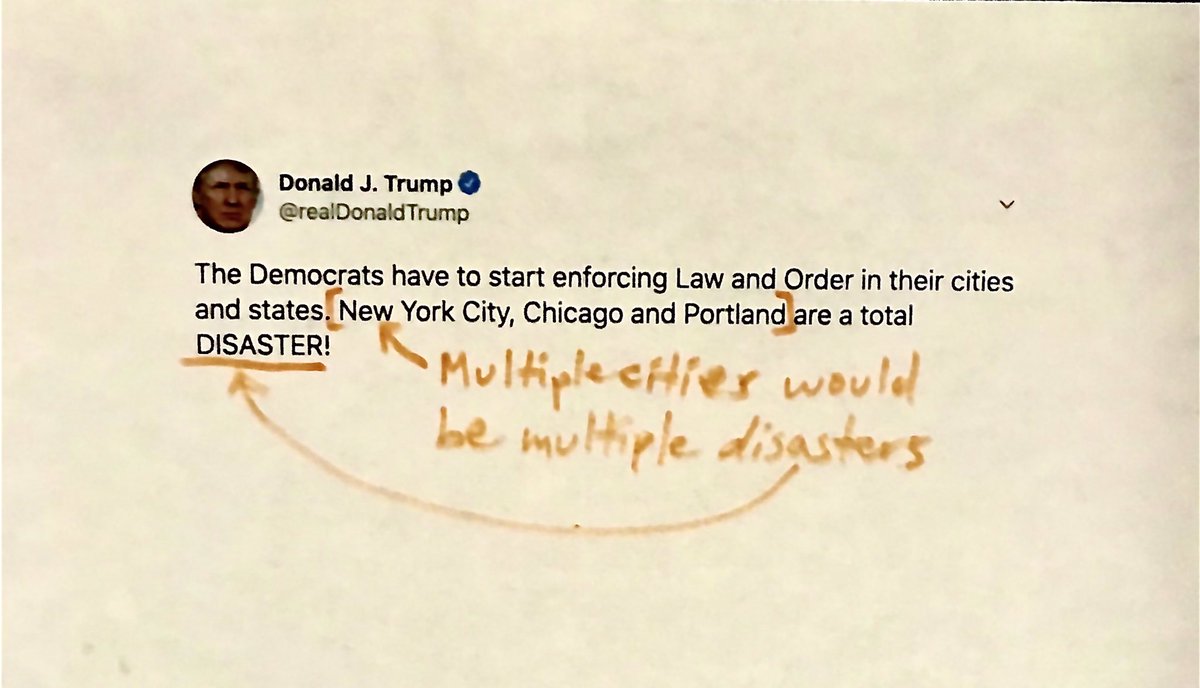 TrumpNeedsTutor's tweet photo. I have a feel the Democrats are going to be in charge of enforcing a lot of things pretty soon, @realDonaldTrump! #LawAndOrder https://t.co/eHcr3xhMWF