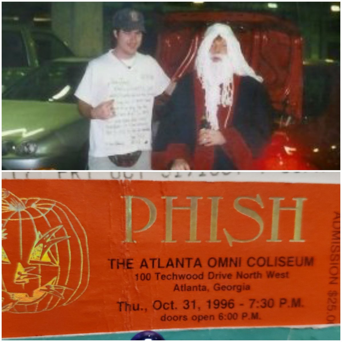 wolfmans2000's tweet photo. The only halloween @phish show ever with @s4v0 @WolfGuitar https://t.co/otbGEDZ4g9