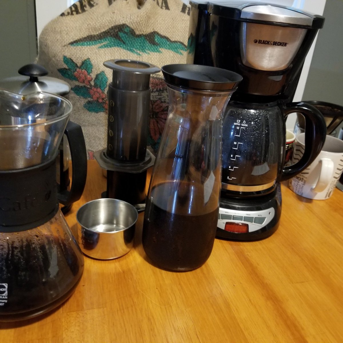 WillitBrew's tweet photo. Another episode down. Now for editing. #WillItBrew #coffee #aeropress #frenchpress #coldbrew #pourover https://t.co/AMxXDjNKcn