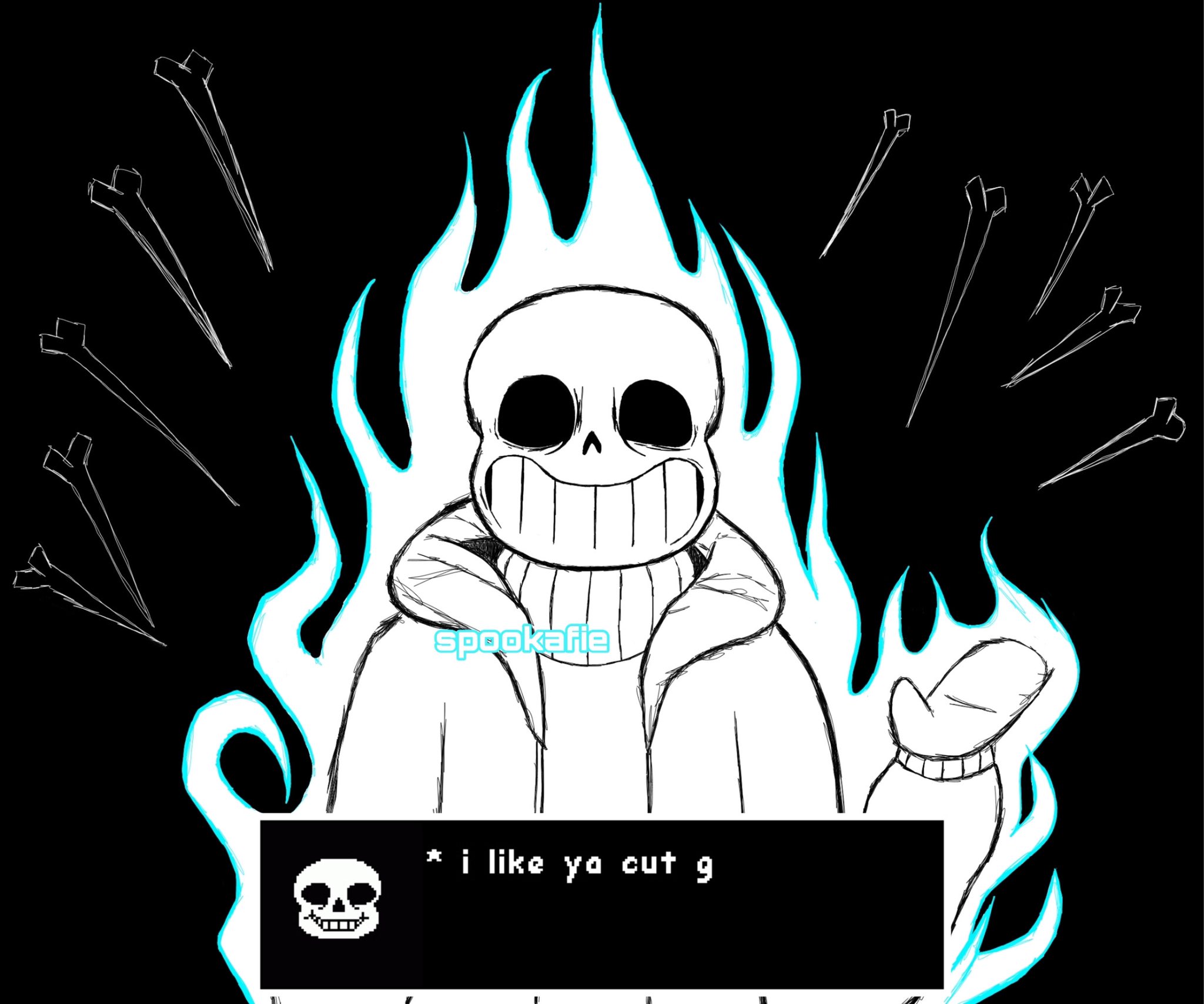 spookafie on X: tried out pixel art #sans #insanitysans