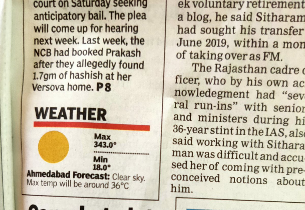 SakhujaUdit's tweet photo. #timesofindia todays Ahemdabad temperature is super 🔥. https://t.co/RF1WKFCmBf