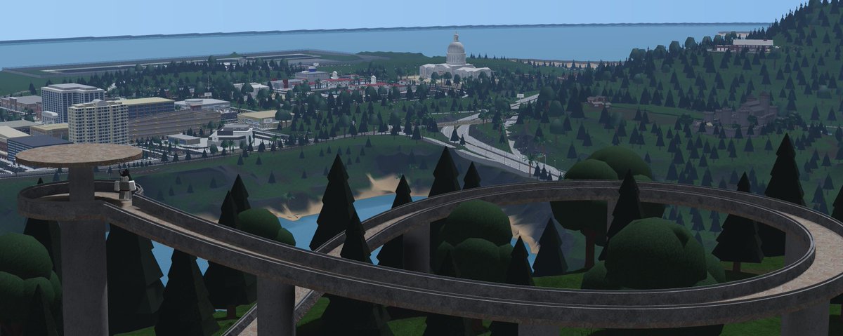 pathwaysbball's tweet photo. New Hillview observation tower for Stapleton County V3, inspired by a trip I took to Tennessee recently! Highest elevation point in the County! #Roblox #robloxdev https://t.co/YQ6Ubhts7A
