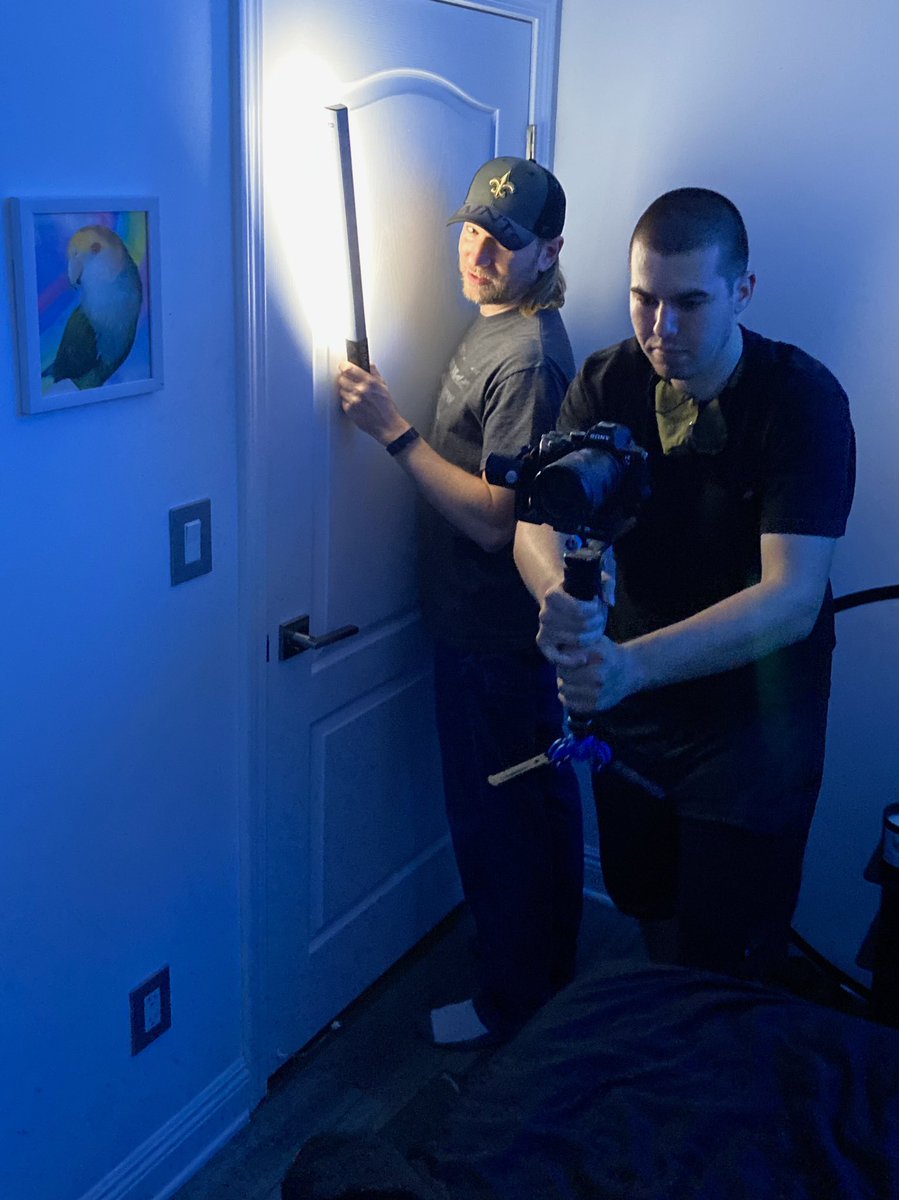 FurloughedM's tweet photo. Here’s some BTS from the filming of Visitant. More to come! #horror #shortfilm #Halloween2020 https://t.co/z3aNyzioAl
