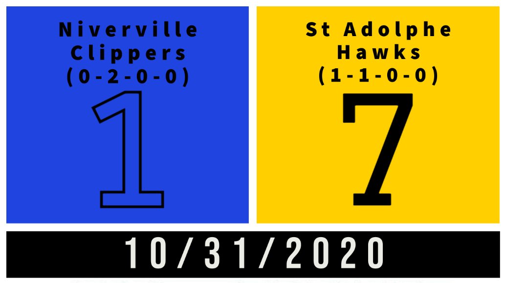 St Adolphe earn their first #HTJHL victory of the new season defeating Niverville