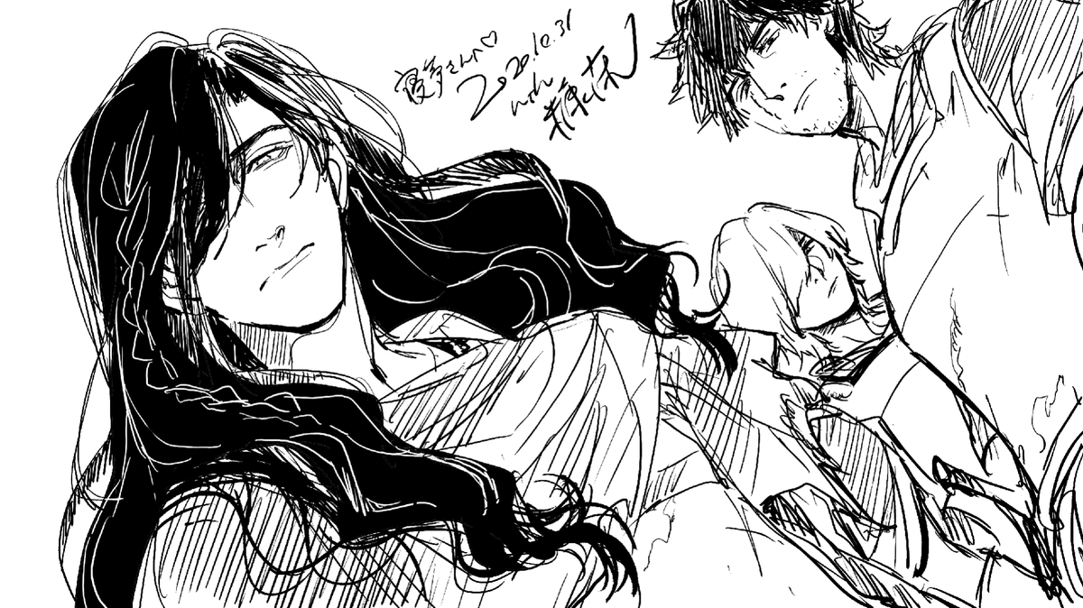 【#糠床エアスケブ】「黒い方のアメティストス&amp;後ろにシリウス・オルフ」ありがとうございましたー!! 