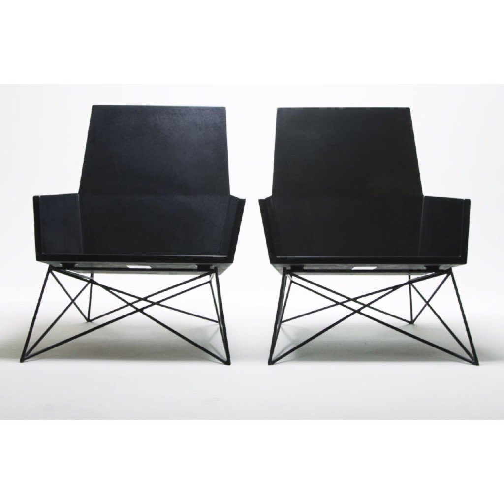 GoreDesignCo's tweet photo. It’s been a minute since I’ve been on Twitter - here’s a pair of Anthracite Concrete + Steel Modern Muskoka Chairs #concretefurniture #concretechair #modernoutdoorfurniture https://t.co/YZ8ntl8szB