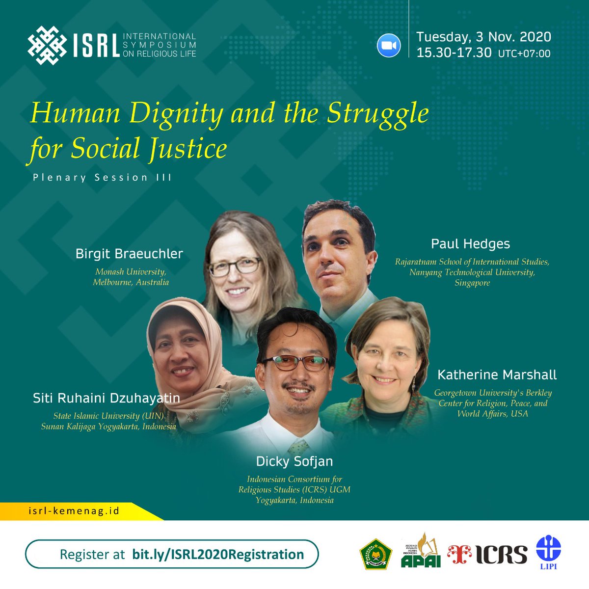 harisburhani's tweet photo. Simposium Internasional Kehidupan Keagamaan 2-5 Nov 2020 digelar virtual. Pembicara James J Fox, Robert W. Hefner, Azyumardi Azra, Atho Mudzhar, Kathryn M. Robinson, dll.  Jadwal acara https://t.co/2jT8r4JDft Registrasi untuk mendapat Zoom link https://t.co/ptRfoVAo9I https://t.co/VXpKtvjeXt