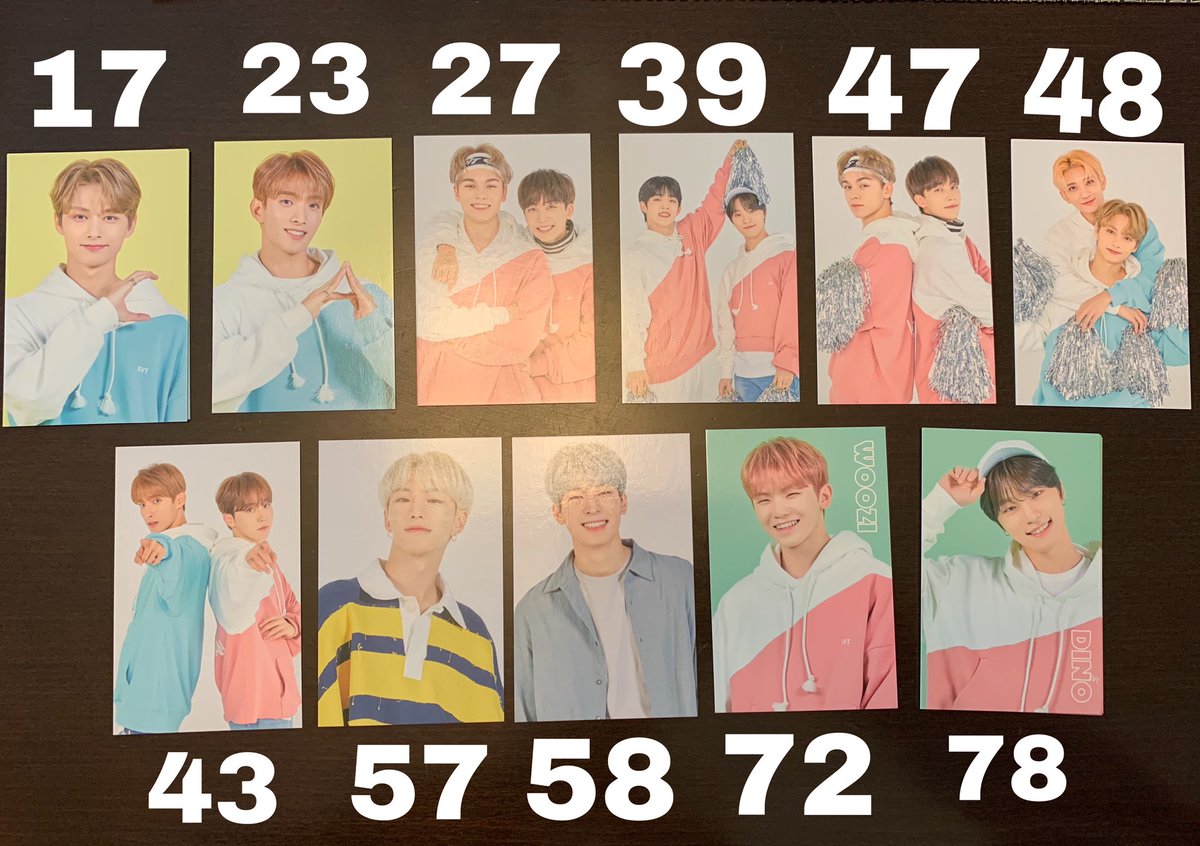 haolove8_8's tweet photo. Carat Landトレカ交換
譲 画像参照
     (17.23.27.39.47.48.43.57.58.72.78)

求 2枚目画像♡付けた物
     (07.08.20.29.31.38.42.51.80)

郵送での交換希望
未成年、取引垢はNG🙇‍♀️

#SEVENTEEN交換 #SEVENTEENトレカ交換 https://t.co/FVYhBlxKBo