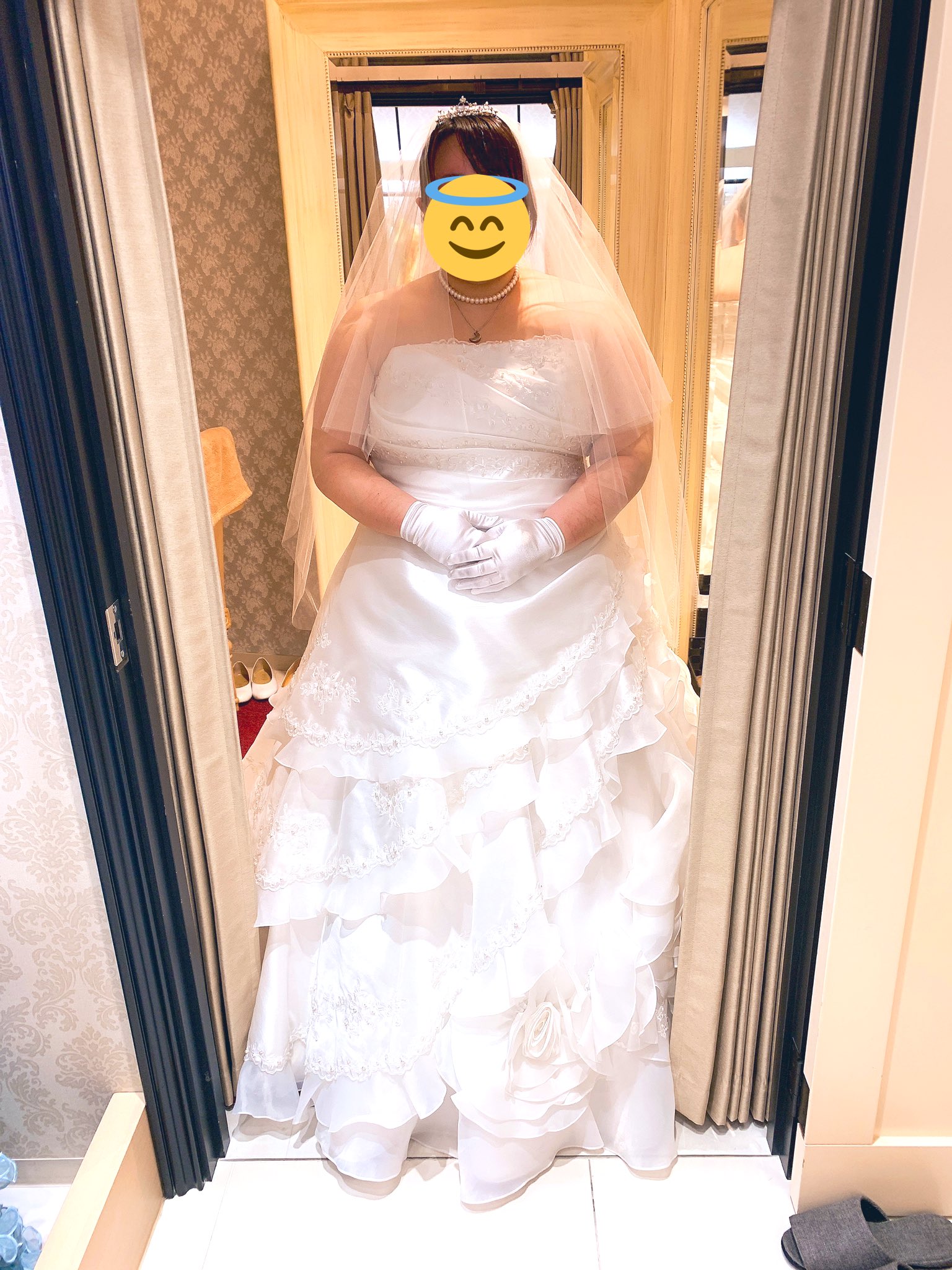 秋月日和は胃が弱い デブでもウェディングドレス着られるんやで 衣装合わせでした T Co 5lxu0apy25 Twitter
