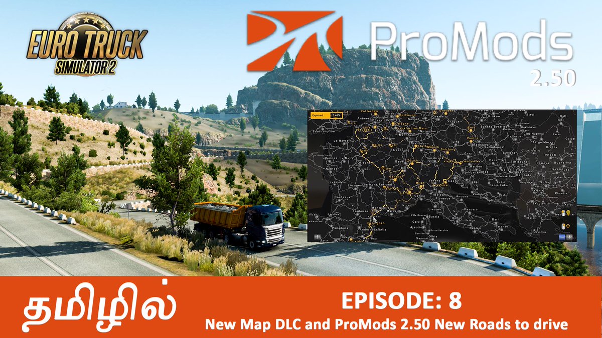 SaiGaming4's tweet photo. New Map DLC and ProMods 2.50 New Roads to drive Euro Truck Simulator 2. 
https://t.co/MKXgSpHLzO https://t.co/zhz77o3KPZ