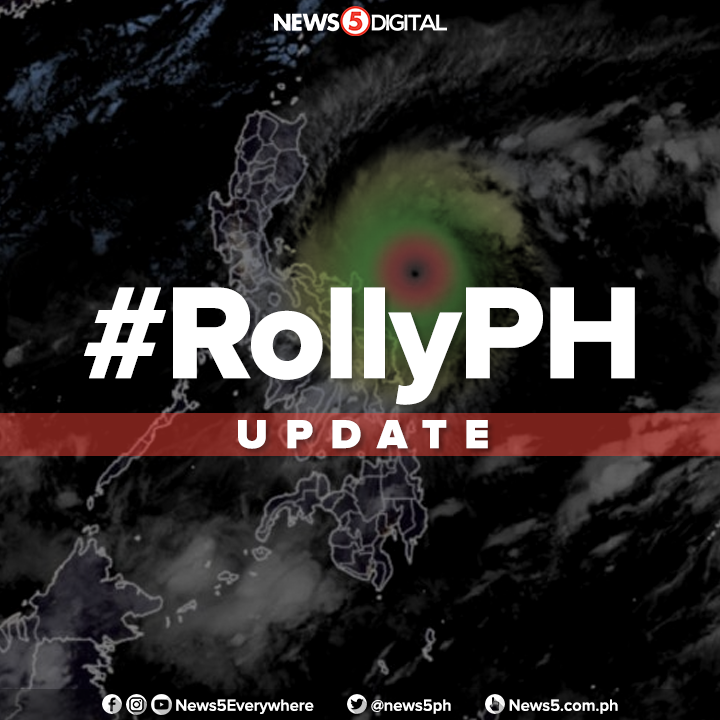 News5PH's tweet photo. JUST IN | Nasa ilalim pa rin ng Tropical Cyclone Wind Signal No. 4 ang Metro Manila at iba pang lugar sa Luzon as of 11:00 a.m. https://t.co/UmXcdTDksy