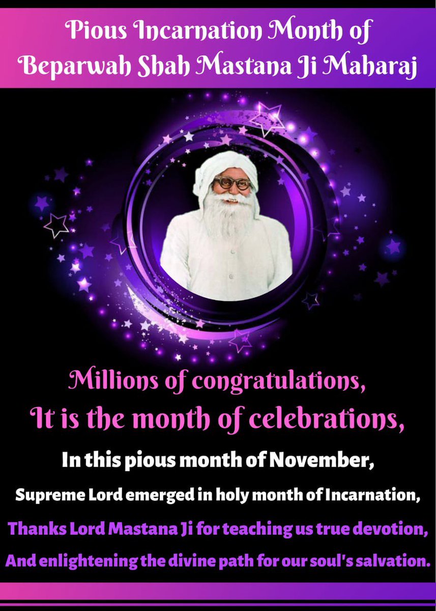garryghoga's tweet photo. Thou taught the lesson of love, brotherhood and humanity.
By following thy teachings, millions are waking on the path shown by you and serving mankind selflessly. Many congratulations to all on pious #BirthMonthOfShahMastanaJi https://t.co/nbkp2f7THE