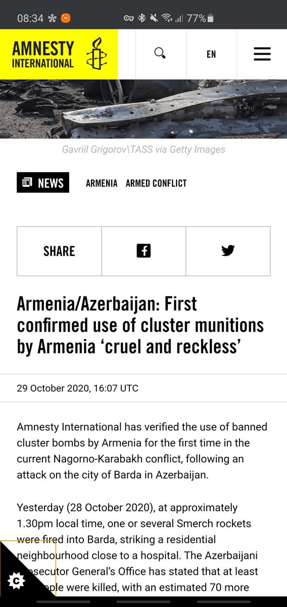 elmiriyev's tweet photo. @Arpine78442318 @AliOsmanParlar1 @NikolPashinyan Hey ignorant, to your attention! Azerbaijan does not use cluster munitions since we respect people living there and our issue is only with occupant political-military leadership in NK. Armenia has signed document not to use cluster munitions but still launch rocket and use them. https://t.co/of6zvdmBXT