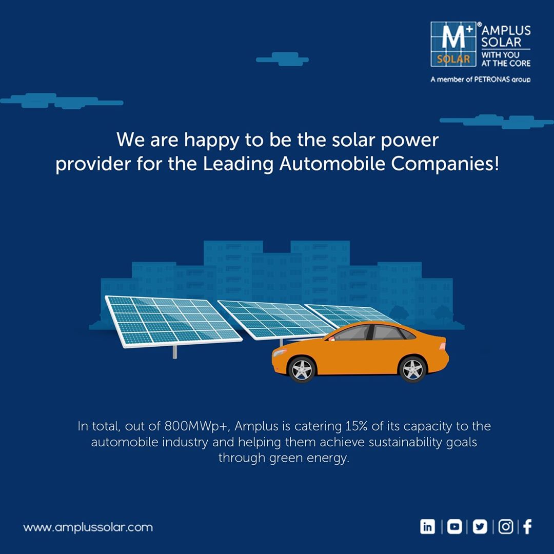 amplussolar's tweet photo. The Indian Automobile companies are increasingly adopting renewable energy to power its future.
Amplus Solar is happy to support them by providing solar power as a service.
Know more about our solar energy solutions here.
#AmplusProject #SolarEnergy #RenualbleResources https://t.co/EGKgUuaOlG