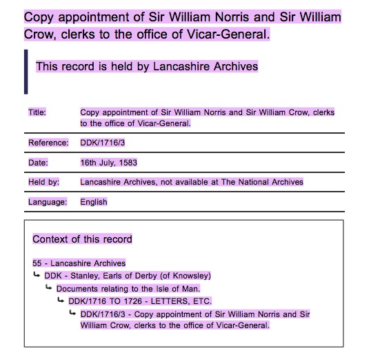 Sir William Norris and Sir William Crow, promoted from 'Clerk' to vicar general...THREAD on Myles Standish and John Crow/e