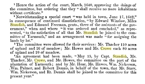 Mr. Standish and Mr. Crow at Yarmouth, MassachusettsTHREAD on the relationship between the Crow's and Standish's of  #IOM Isle Of Man, England and Colonial New England
