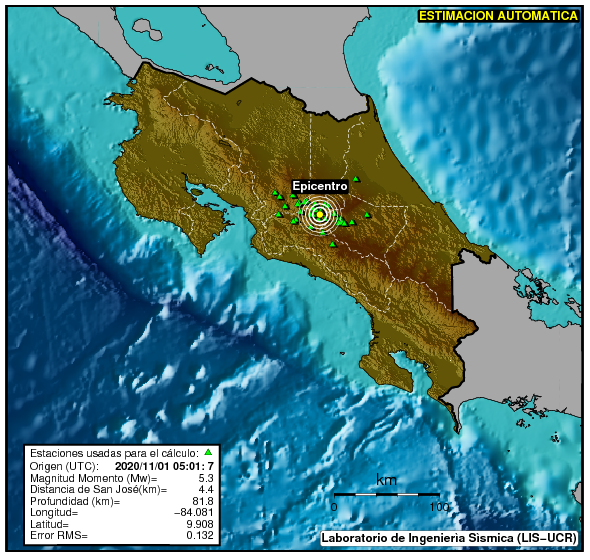 LISUCR's tweet photo. #sismocr #temblorcr M=5.3 P=81.8km, 31-10-2020 23:01:07  a 2.0km  ONO  de  Desamparados  Centro https://t.co/RCpfJs1dgO