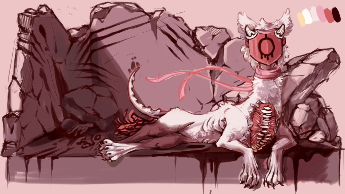 TeethyFish's tweet photo. Look Im not dead ( ﾟヮﾟ)

A commission for Cro#6969 on Discord!! Their Lovely Callista relaxing after some fun. 
#goretober 
#gore #commissionsopen https://t.co/kVPG7Pyr4T