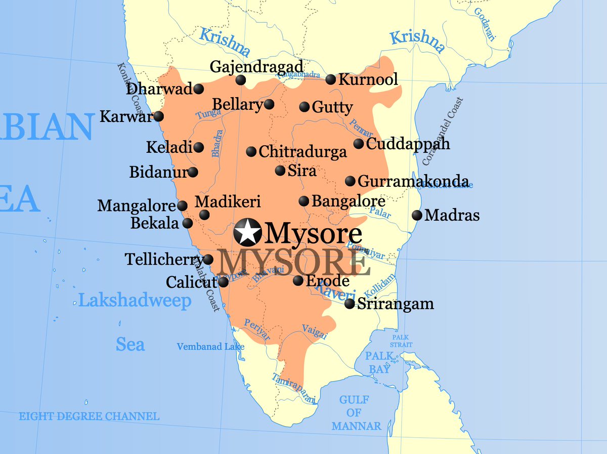 And finally the Wodeyars of Mysore from the 15the century onwards. They started as vassals to Vijayanagar. They were controlled by Hyder/Tipu at some stage and were under the sway of the British after that.