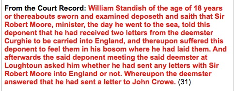 From the ancient court records, includes this record along with another naming, 'Standish of Ellenbane' of  #IOM-Isle Of Man and John Crowe of EnglandMy dna is a direct match to Sir William Crow/e and his brother, John Crow/eTHREAD