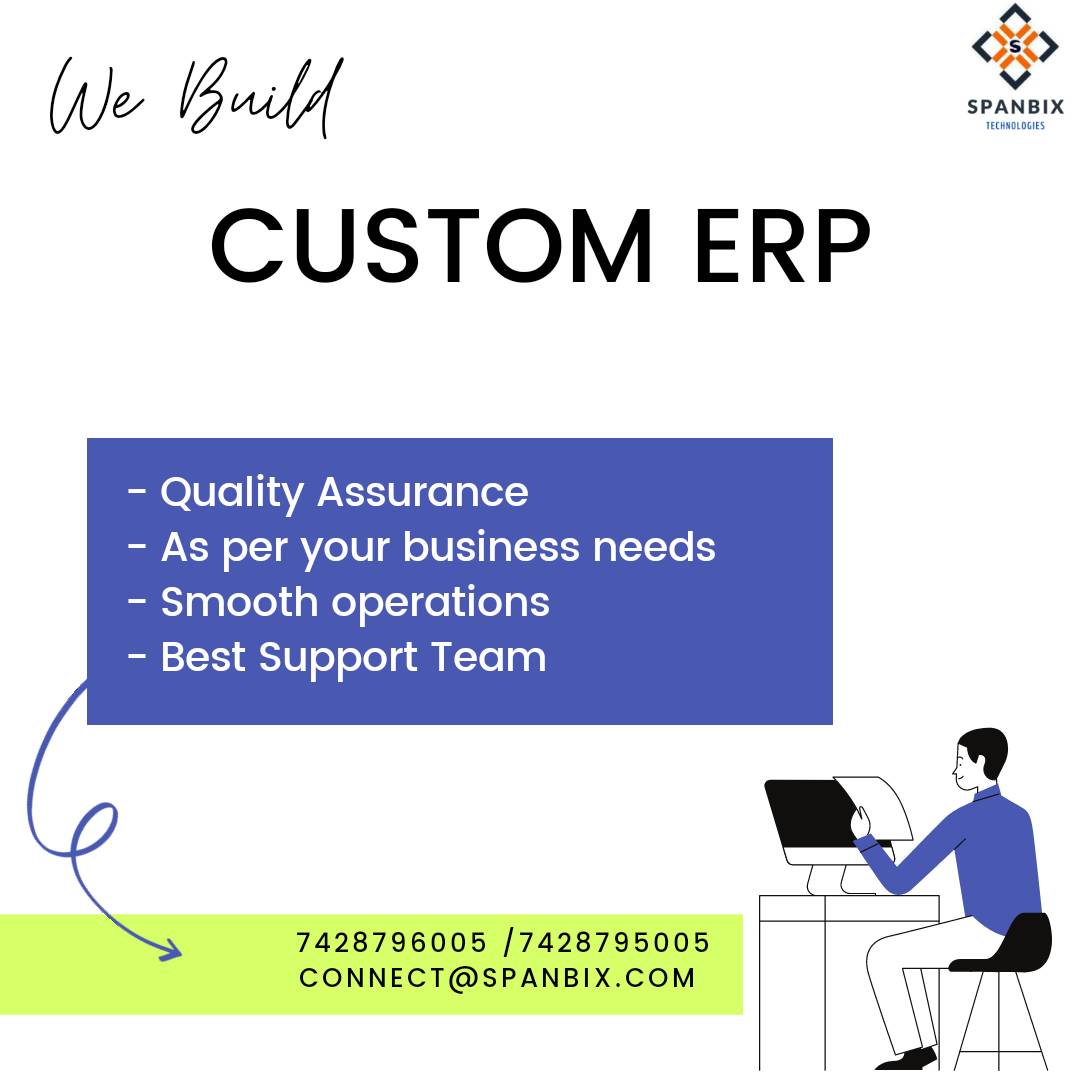 spanbix's tweet photo. We Build 
CUSTOM ERP

Contact SPANBIX now
7428796005 /7428795005

Connect@spanbix.com 

Keep following us for more updates 

#ssesl #corporate #corporatesolutions #customsoftware #customerp #erpsoftware #erp #quality https://t.co/dohWbxfBRN