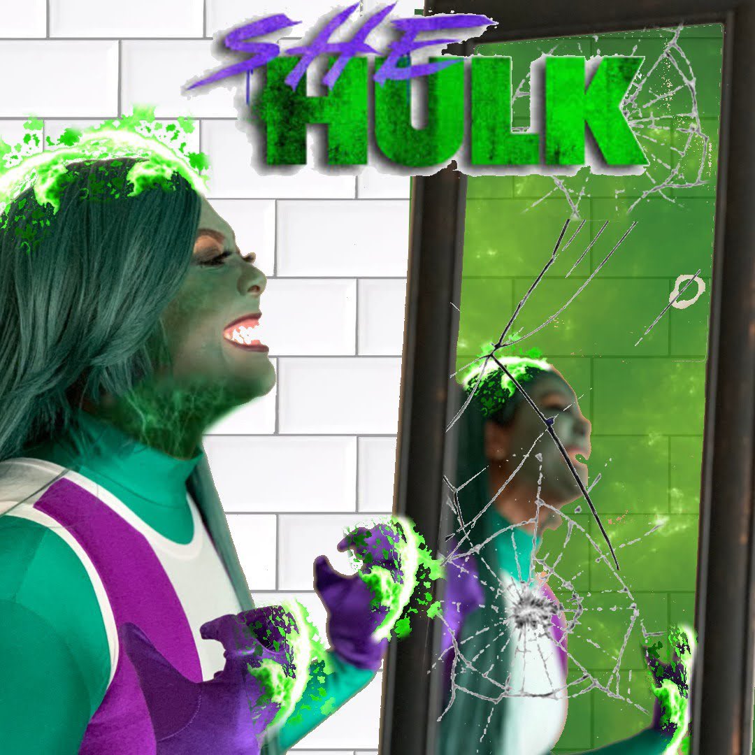 DopeblackFilms's tweet photo. How #DOPE is this!!

#Meteorman @AwesomeNobdy 
#shehulk @lilmissent 

#cosplay #blackcosplay #marvel #shehulkseries #TatianaMaslany https://t.co/WrPXWBzTqr