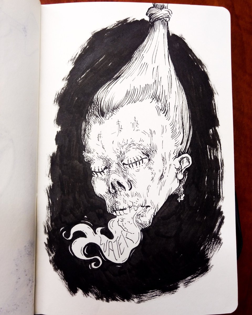 Literally inspired by the Talking Heads song "Once in a lifetime" . ('cause it's a taking head that divines and finds water underground...)