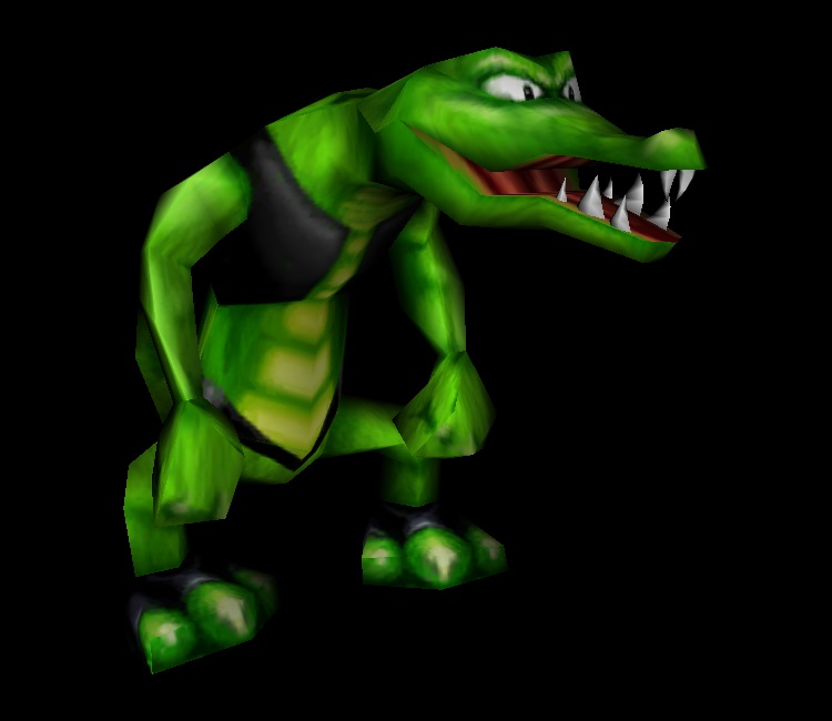 While Krunch has never made a return, the Kremlings in Donkey Kong 64 were designed to look similar to him. This Kremling design was also used in Mario Power Tennis. 5/28 #Kremlings  #DonkeyKong  #DonkeyKong64  #MarioPowerTennis