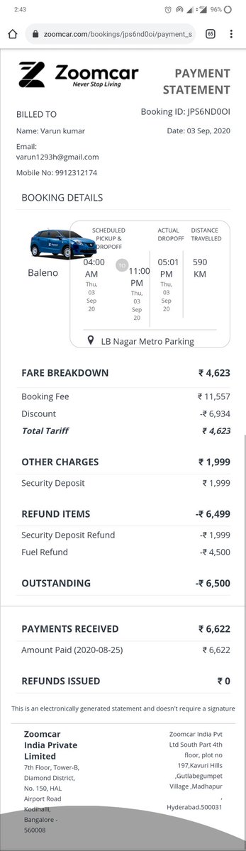 machavaroon's tweet photo. @ZoomCarIndia
 booking id JPSÁNDOOI I booked on 3rd Sep 2020 , Almost 2months completed and my refund of 6500rs. It still pending. I could call zoomcar care but now there's no option to connect call with zoomcar care. Fraud zoomcars,refund my money ASAP , https://t.co/Rc9r4gfpxS