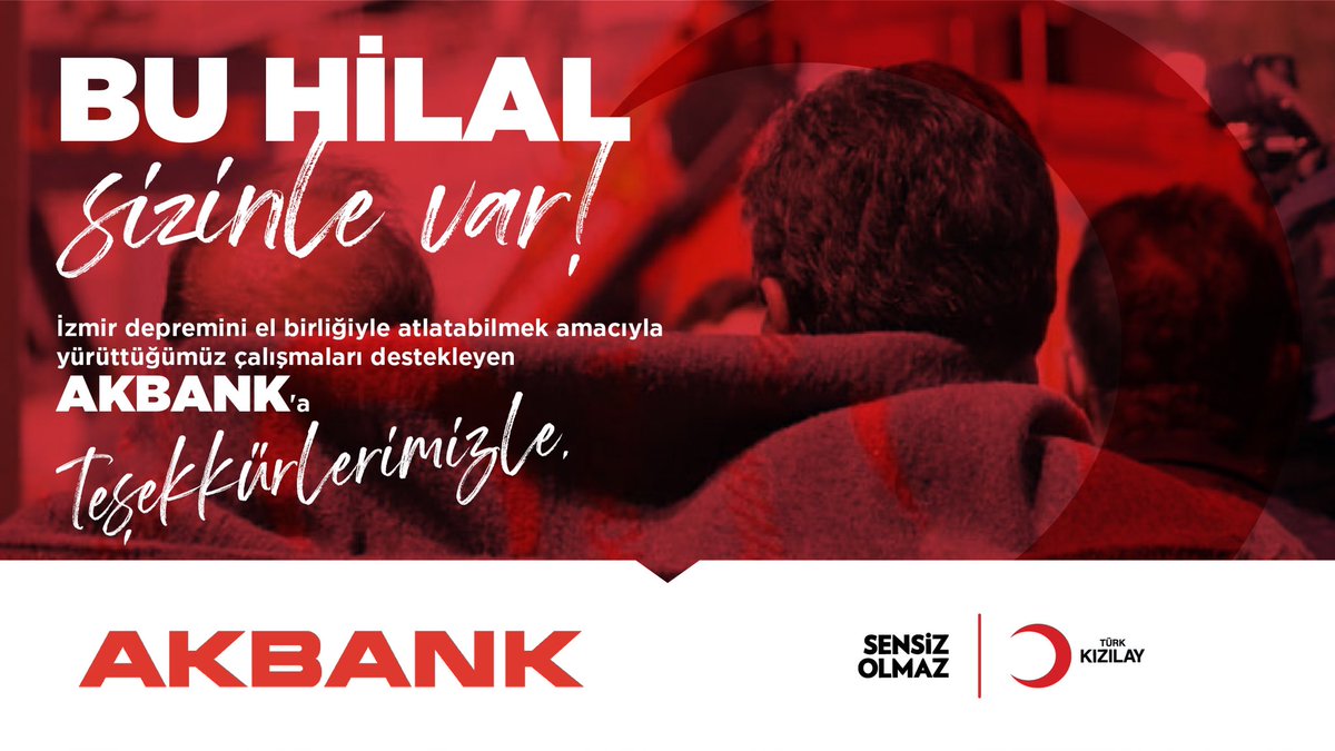 Bu hilâl #SeninleVar <a href="/Akbank/">Akbank</a> 

#İzmir depremini el birliğiyle atlatabilmek amacıyla yürüttüğümüz çalışmaları destekleyen AKBANK’a teşekkürlerimizle!

kizilay.org.tr/Bagis/BagisYap…