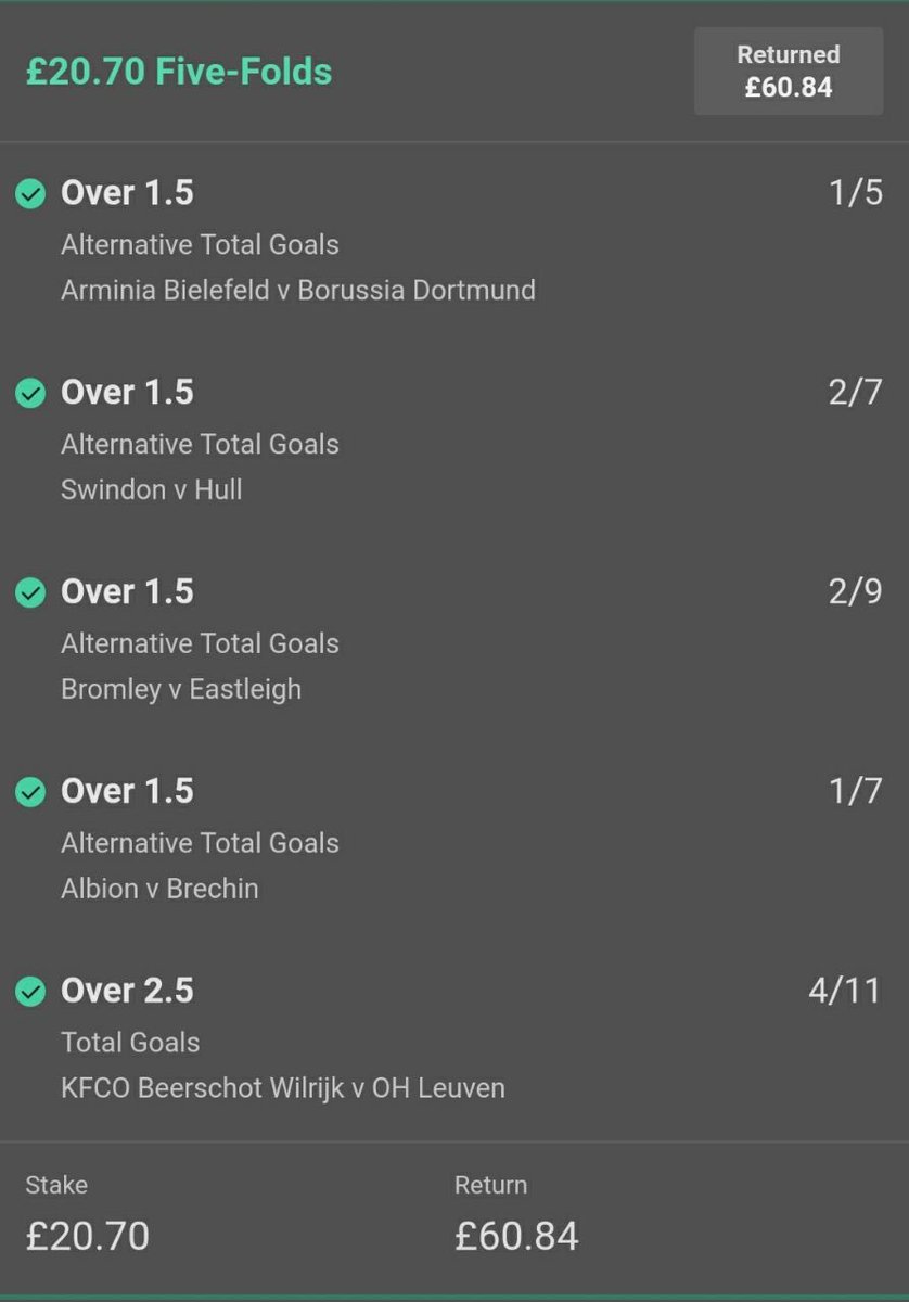 FirstPastTheP13's tweet image. Football roller that started yesterday.. and rolls on again from today started from £5 currently at £78.23 🤑🤑