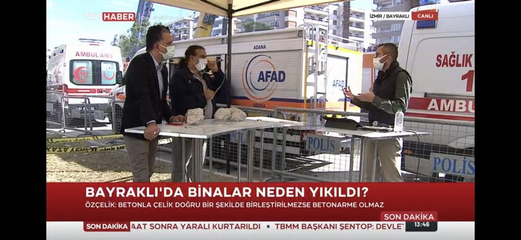 Prof. Dr. Özgür Özçelik: “Betonla çelik doğru bir şekilde birleştirilmezse betonarme olmaz”. 
Bu yüzden herkes müteahhit olmasın artık!