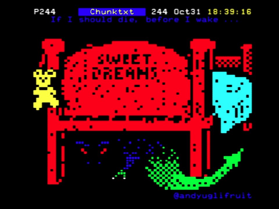 beeblepete's tweet photo. Bit o' #teletext from the #Monstober2020 Twitch stream last night 🎃 More #Blocktober2020 goodness here: https://t.co/yv3OgQzIew #Blocktober https://t.co/QL2JJsPy2N