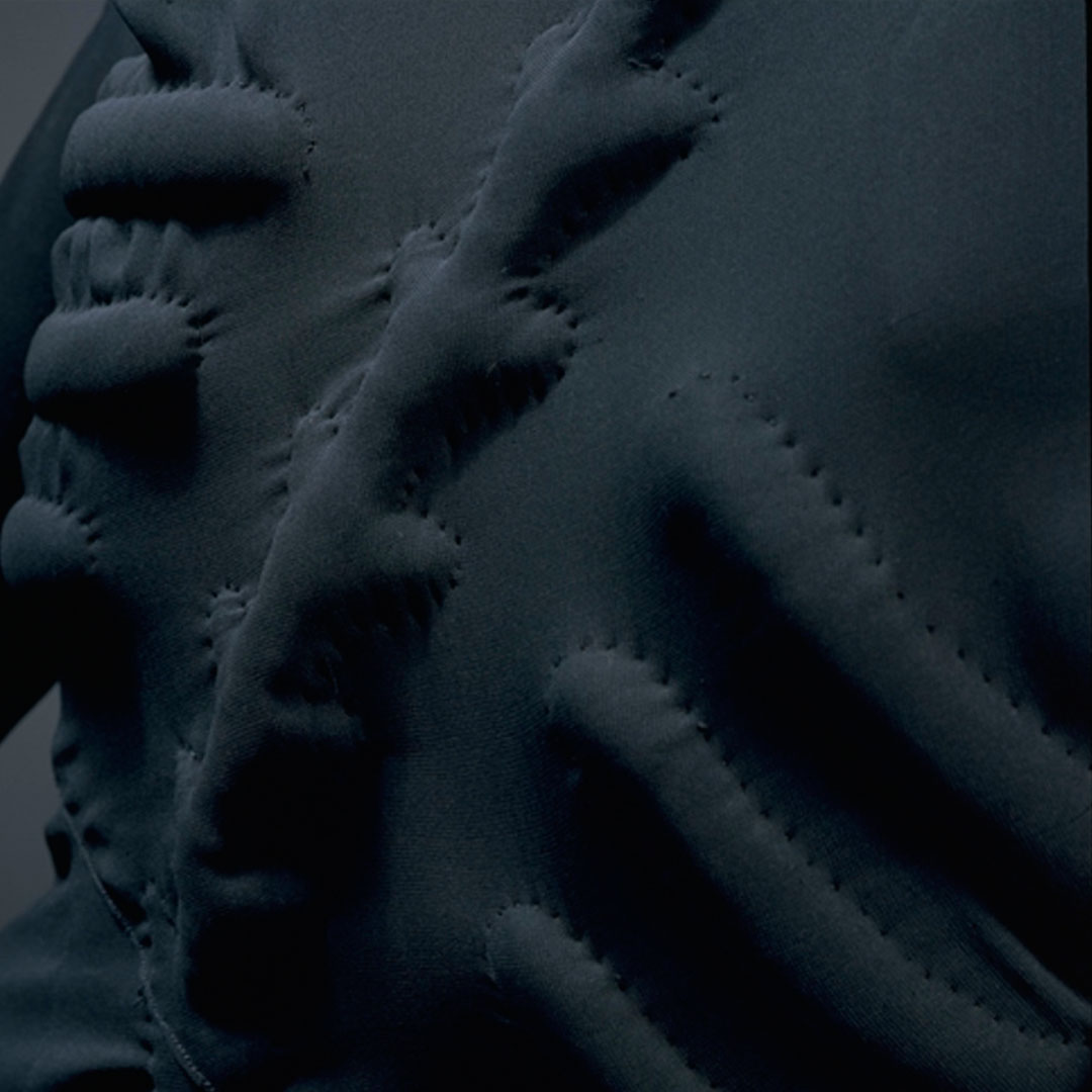 V_and_A's tweet photo. Style so good it’s scary… Elsa Schiaparelli used clever layering, quilting and padding to make the bones on this black skeleton evening dress 💀

Renowned for playing with subversive details, she always made a statement. Check out our latest film: https://t.co/jf8AFYqVZI https://t.co/hx59hQ4J30