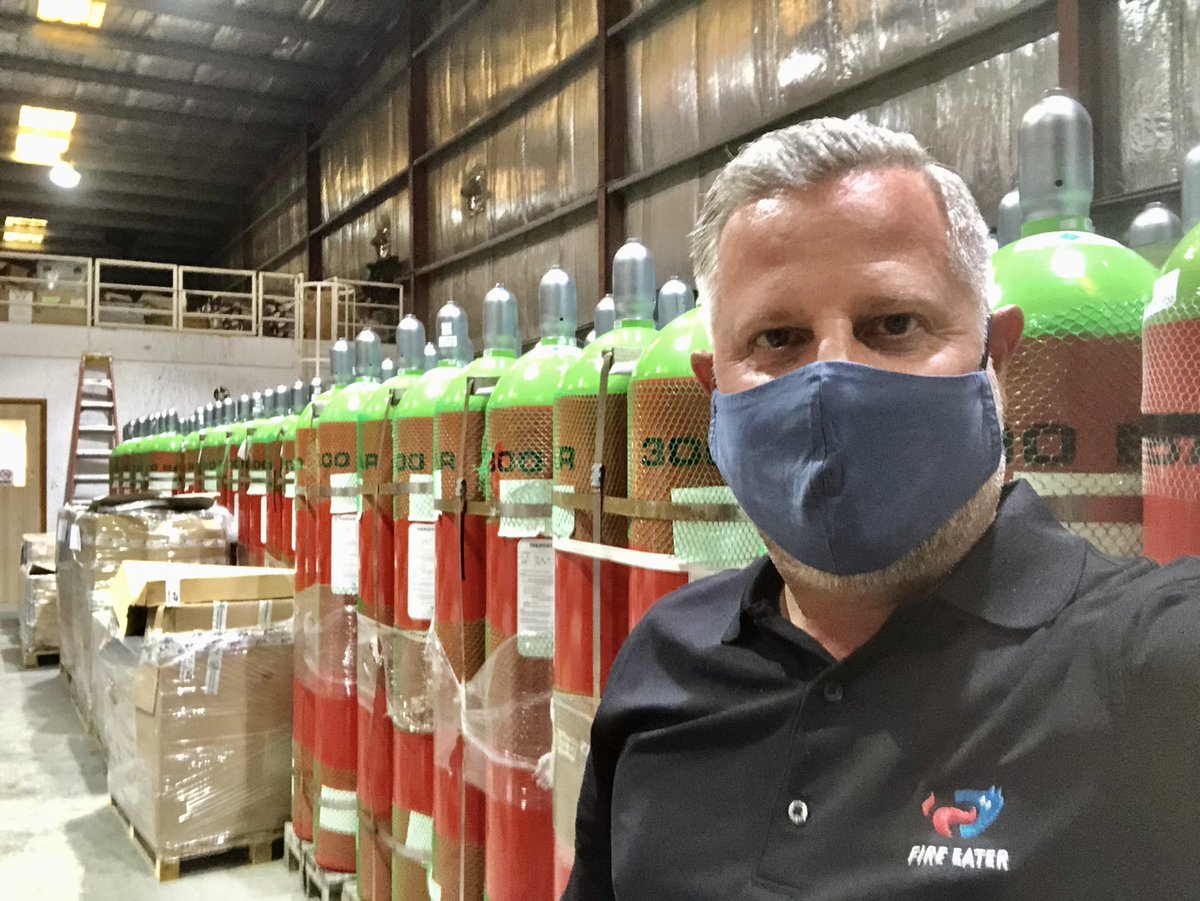 HavenFS's tweet photo. So today we took delivery of one or two @WeAreFireEater cylinders for a nice project we have coming up soon! #inergen #fire #suppression #safety #dubai https://t.co/SOTxSbyc3g